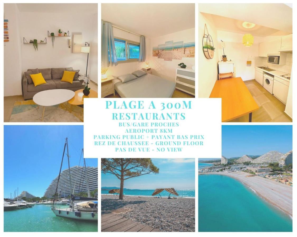Superbe Appartement A 300M De La Plage, Rdc - Fame Marina Baie Des Anges Villeneuve-Loubet Exteriör bild